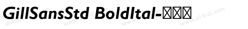 GillSansStd BoldItal字体转换